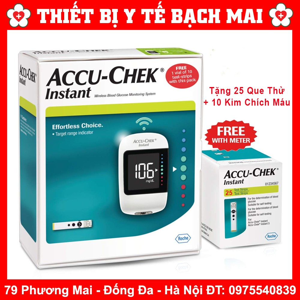 MÁY ĐO ĐƯỜNG HUYẾT ACCUCHEK INSTANT (MODEL MỚI 2020)