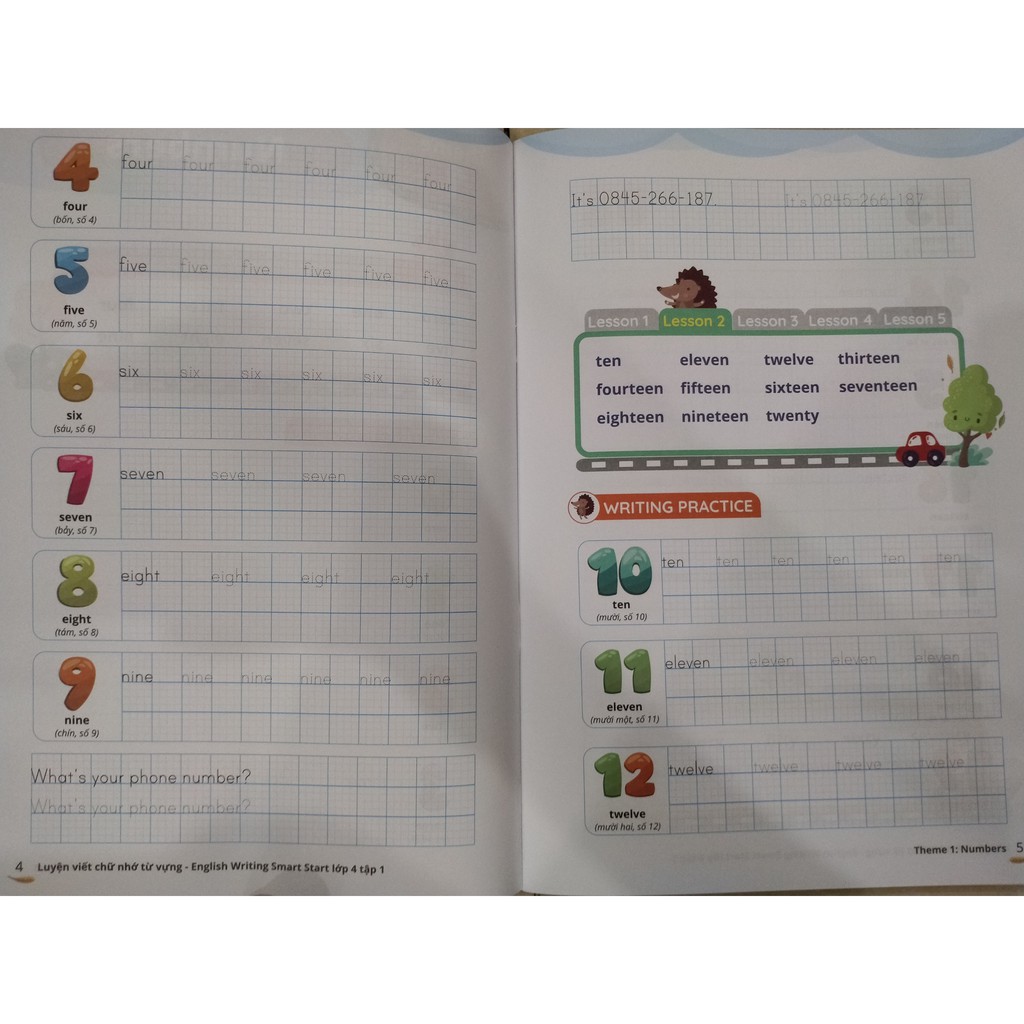 Sách - Combo Luyện viết chữ nhớ từ vựng ( english writing smart start ) grade 4 tập 1 + tập 2