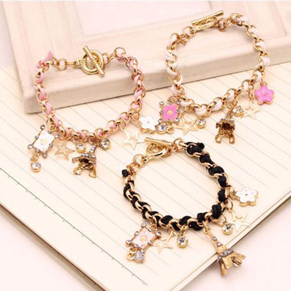 Mxgoods Jewelry Women Leather | Star Flower Bangle