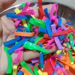 Túi Zip 100 gam thun cột tóc bản to (đen/màu/trong/nhũ)