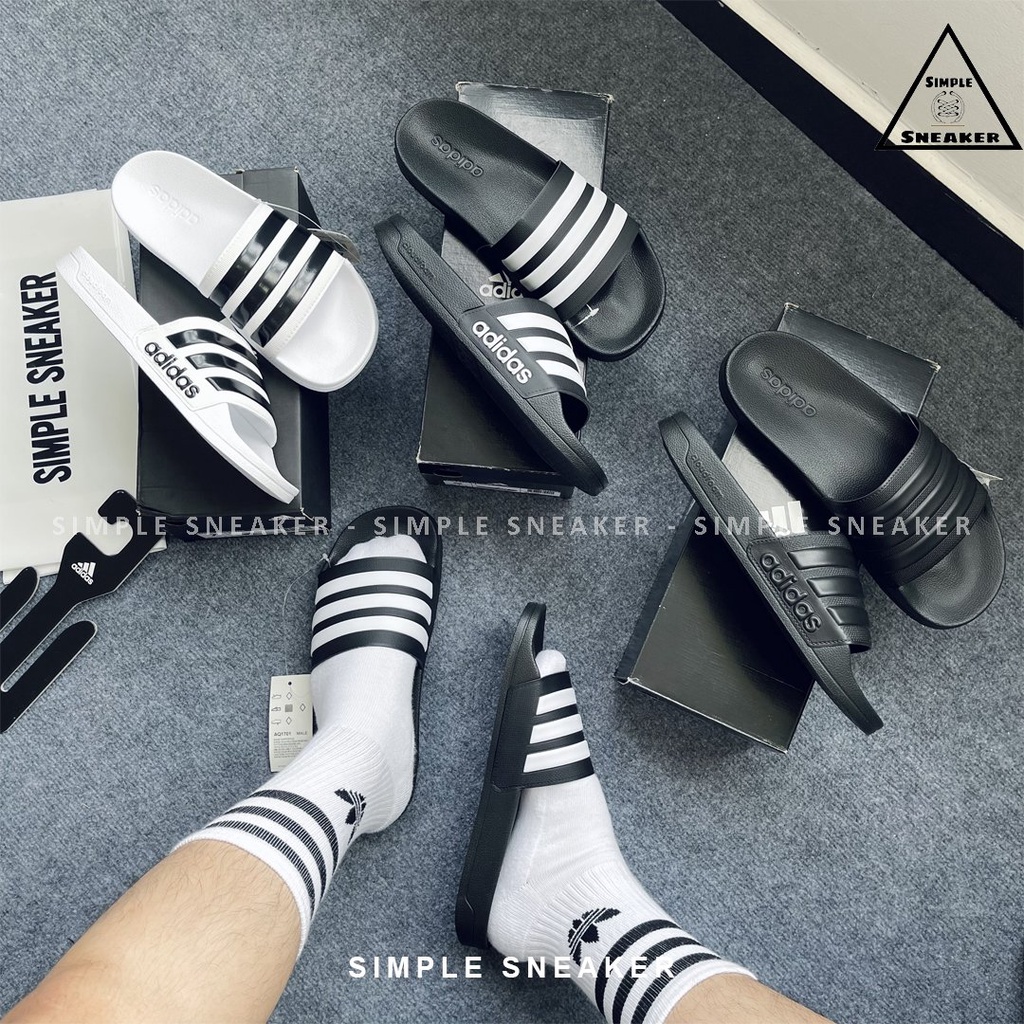 Dép Adidas Shower Chính Hãng 💙SIMPLE SNEAKER💙 Adidas Adilette Cloudfoam Shower Dép Quai Ngang Nam Nữ Chống Nước GZ5821