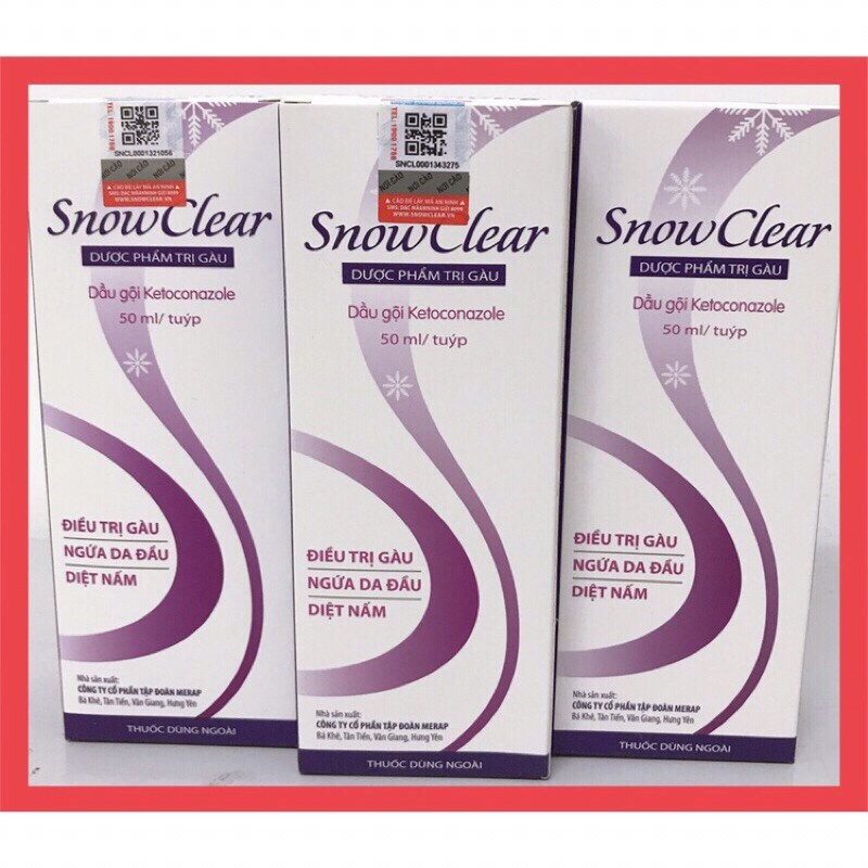 Dầu gội đầu SnowClear- Giảm gầu và nấm ngứa da đầu