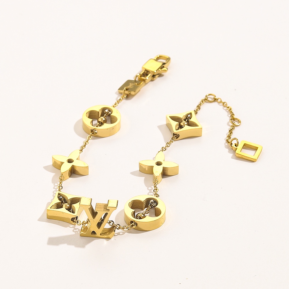 Vòng đeo tay chữ cái LV cho nữ Vòng đeo tay bằng thép không gỉ