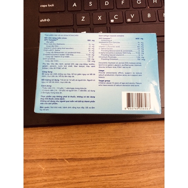 ACNACARE viên uống giảm m.ụn