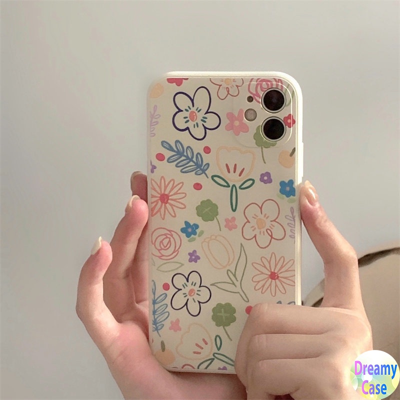 Ốp Điện Thoại TPU Mềm Họa Tiết Hoa Nhiều Màu Sắc Cho iPhone 13 12 Mini 11 Pro XR X XS Max 6 6S 7 8 Plus SE 2020
