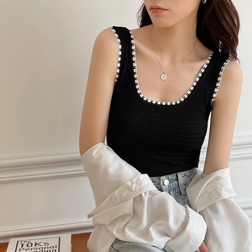 Áo dệt kim ZHELIHANGFEI không tay quyến rũ thời trang dành cho nữ