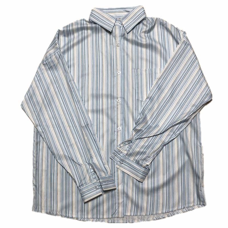 Áo Sơ Mi Dài Tay Kẻ Sọc Màu Xanh Trắng 39 D1574