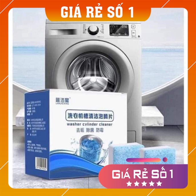 Viên Tẩy Lồng Giặt ❤️𝑭𝒓𝒆𝒆𝒔𝒉𝒊𝒑❤️ Hộp 12 Viên Tẩy Vệ Sinh Lồng Máy Giặt - Diệt Khuẩn - Tẩy Cặn Bẩn Máy Giặt