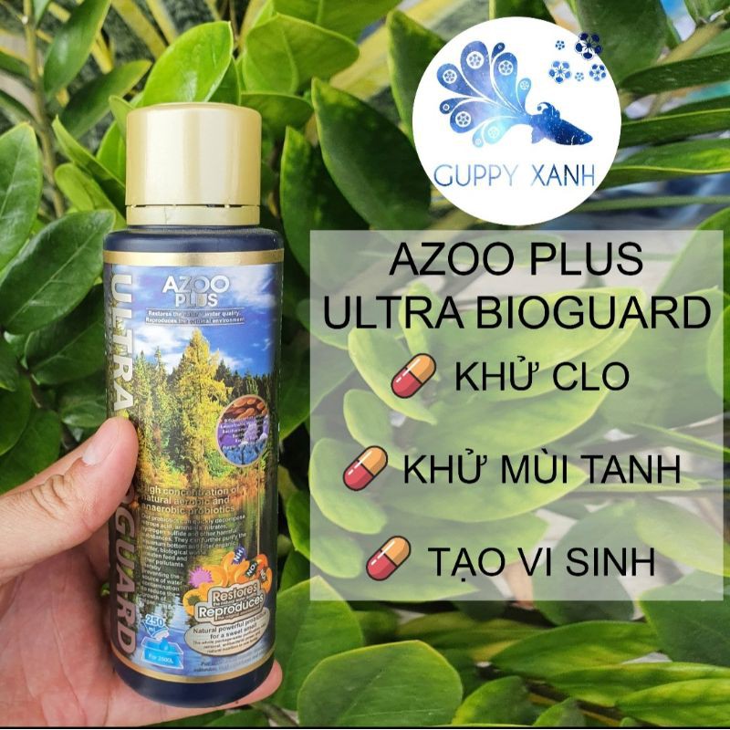 Khử Clo Xử Lý Nước Mới, Giảm Stress Cá , Tạo Vi Sinh Cho Hồ Cá - Azoo Plus