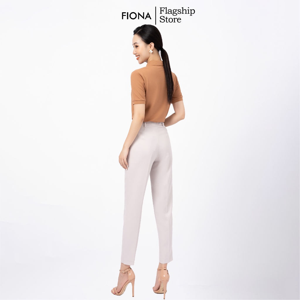 Quần Nữ Cạp Cao Dáng Baggy FIONA, Quần Nữ Công Sở Thanh Lịch Trẻ Trung túi chéo hông F351320