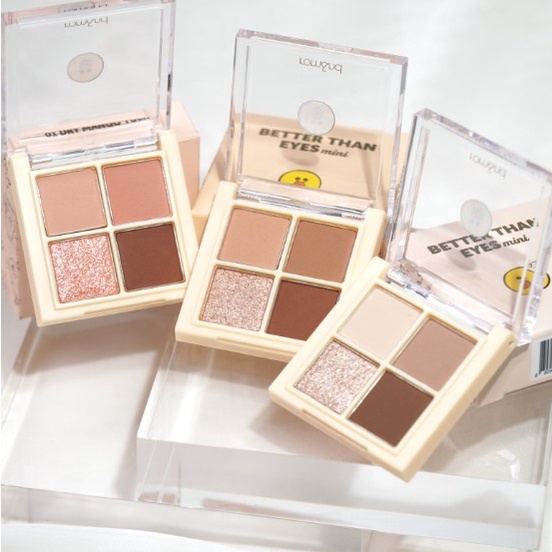 Bảng Phấn Mắt 4 Ô Romand LINE FRIENDS Better Than Eyes Mini Moncosmetics