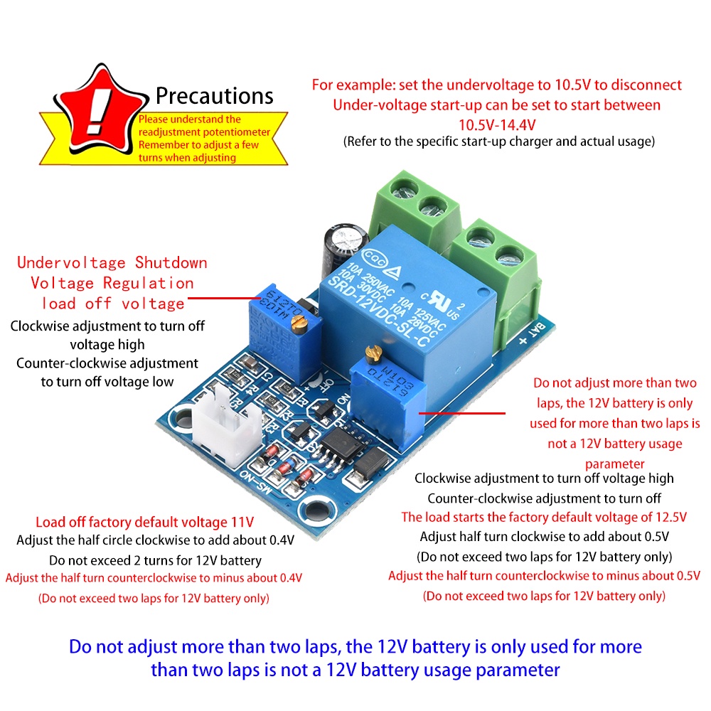 PCBFUN 12V Auto Recovery Recovery Pin Protect