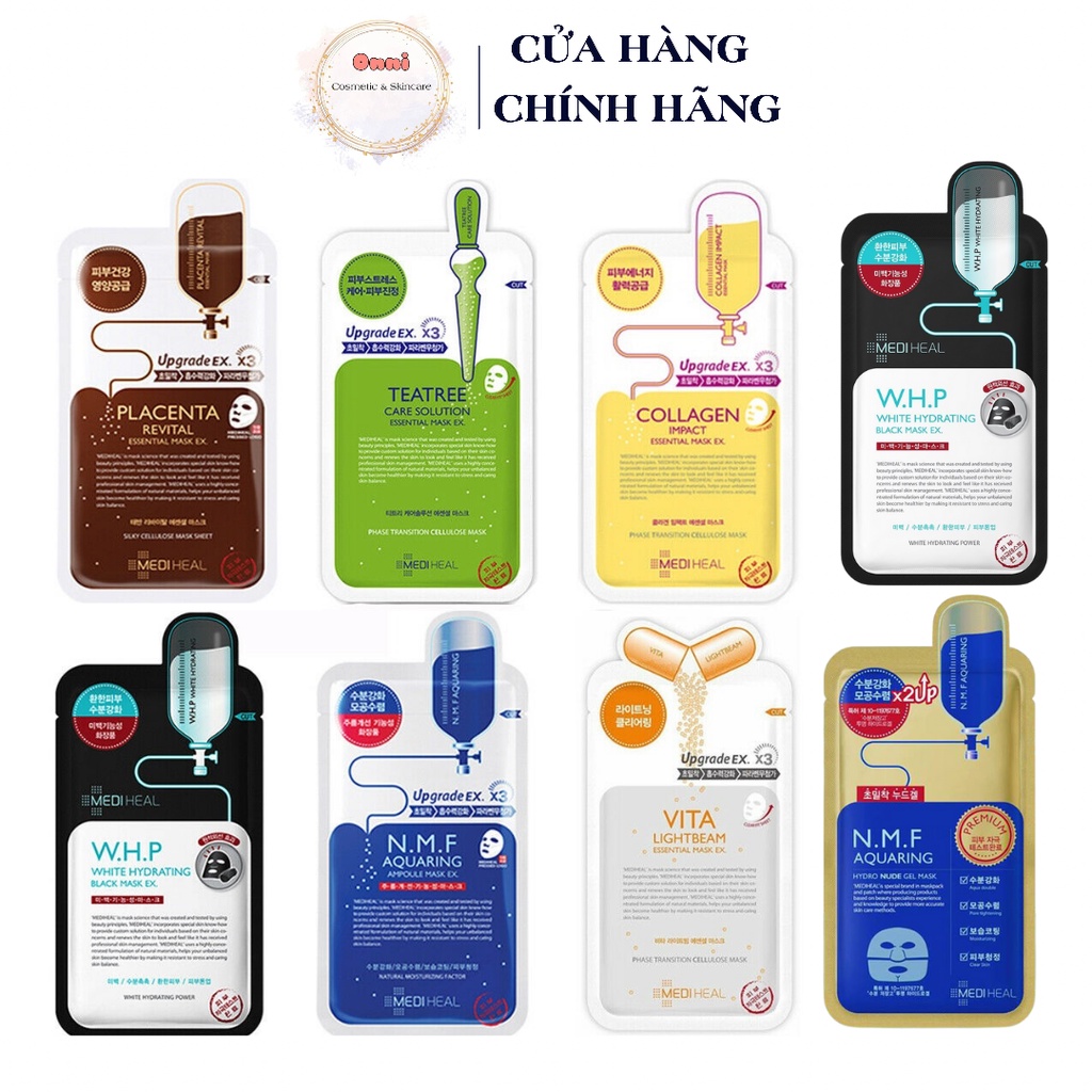 Mặt nạ giấy cấp ẩm, dưỡng trắng, làm dịu da, loại bỏ bã nhờn và cung cấp dưỡng chất cho da Mediheal Mask EX 25ml