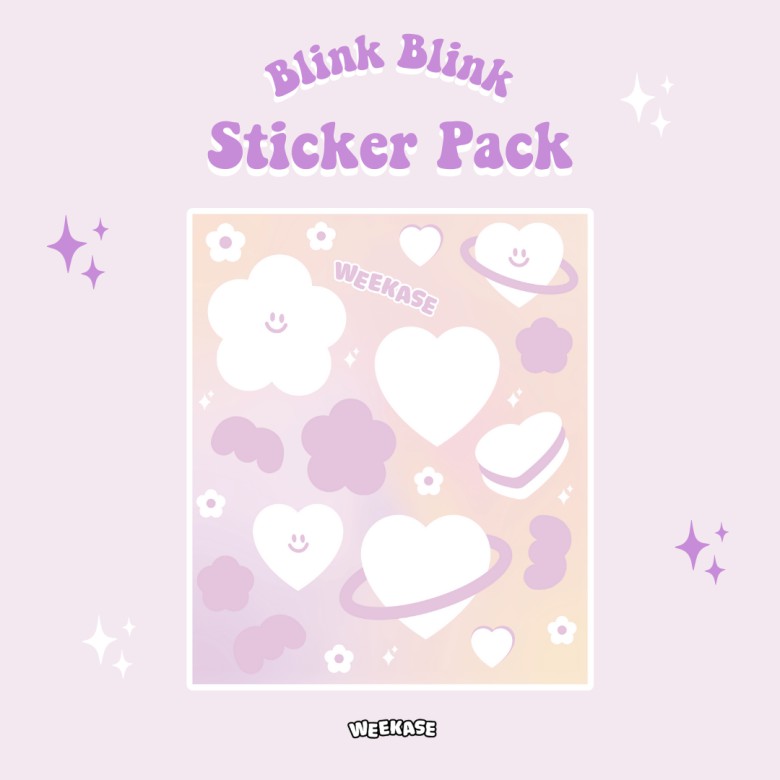 Bộ sticker hoạt hình xinh xắn Weekase Blink Sticker Pack