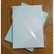 Giấy decal đế xanh a4 xấp 100 tờ