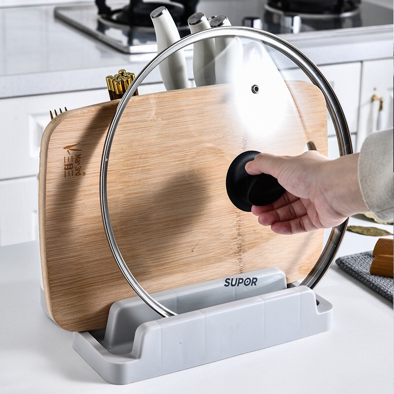 Khay kệ ống đựng đũa muỗng cắm dao kết hợp giá để úp thớt nắp vung để đồ nhà bếp đa năng thông minh tiện ích