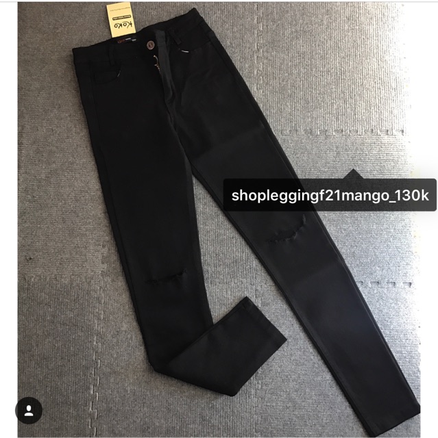 Quần rách gối đen trắng [Ảnh thật] | BigBuy360 - bigbuy360.vn