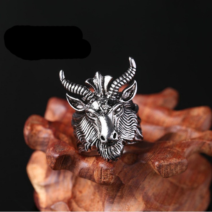 Nhẫn Nam Titan Mặt Dê  [FREE SHIP]