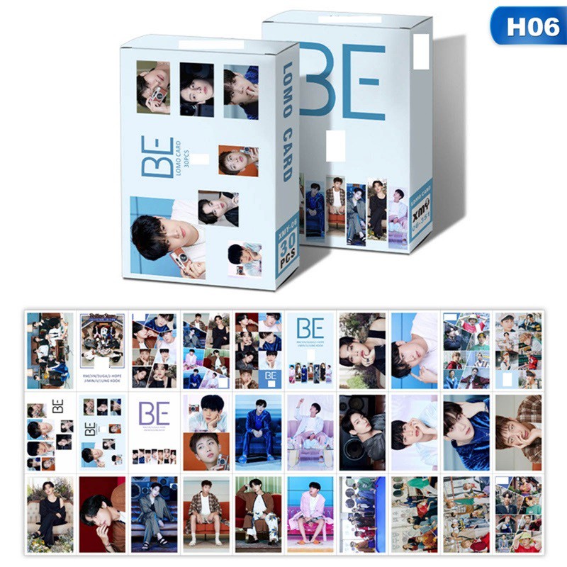 Set 30 Tấm Ảnh Thẻ Lomo BTS album BE In Hình Nhóm Nhạc Bts B21 A.r.m.y