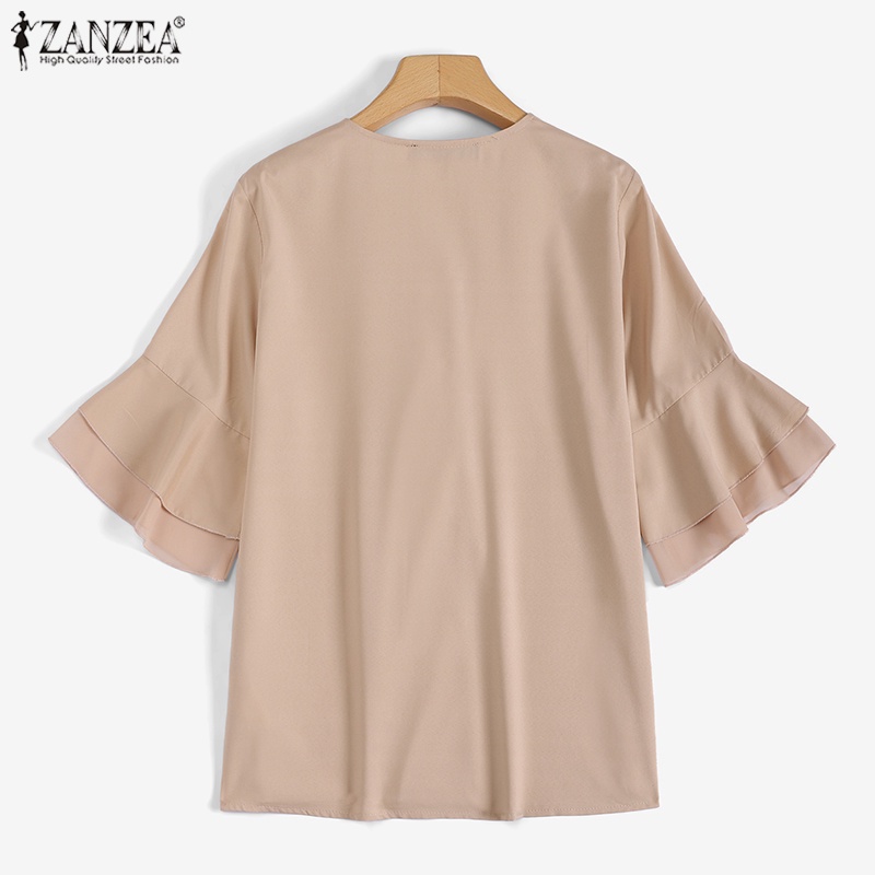 Zanzea Áo Nữ Tay Lửng Cổ Chữ V Thời Trang Quyến Rũ