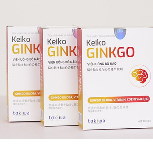 Viên bổ não Keiko Ginkgo – Hỗ trợ tăng cường hoạt huyết máu não, ngăn nguy cơ tai biến, đột quỵ (20 viên)