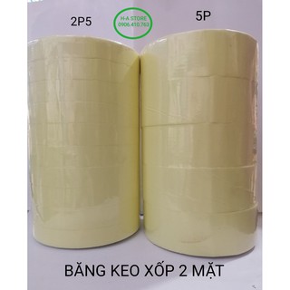 Băng keo xốp 2 mặt vàng 2P5 / 5P