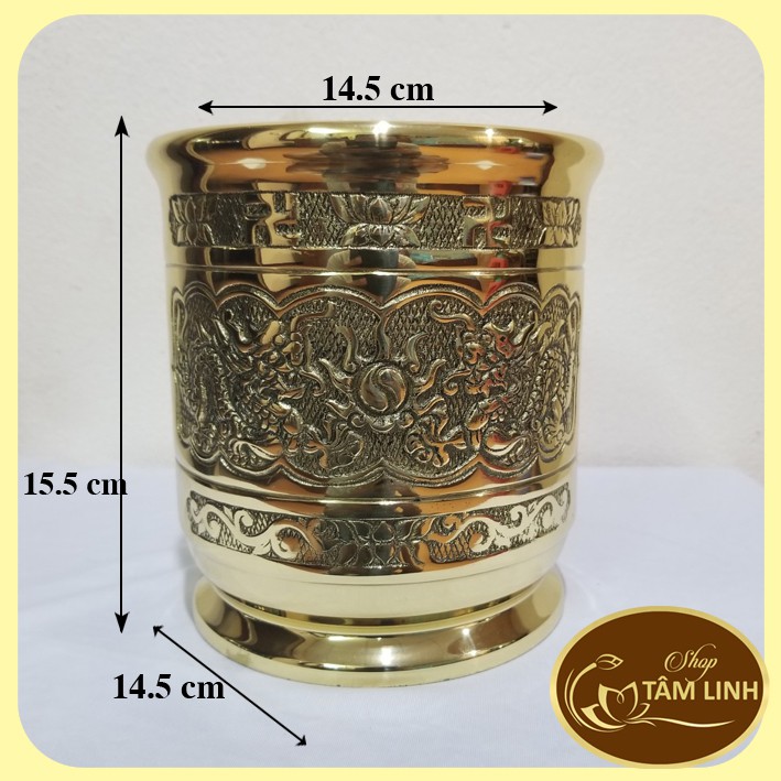 Lư Hương Đồng Cao 15.5 cm