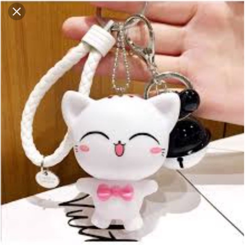 Móc khóa hình mèo siêu dễ thương cute .