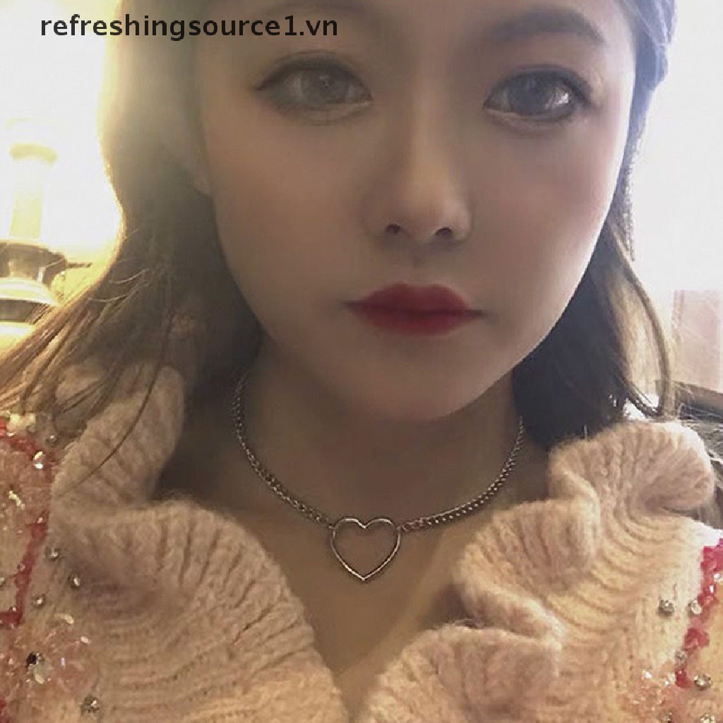{REFRE} Vòng Cổ Choker Chuỗi Trái Tim Goth Thẩm Mỹ {refreshingsource1.vn}