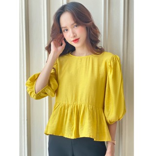 Olv - áo mustard sleeve top