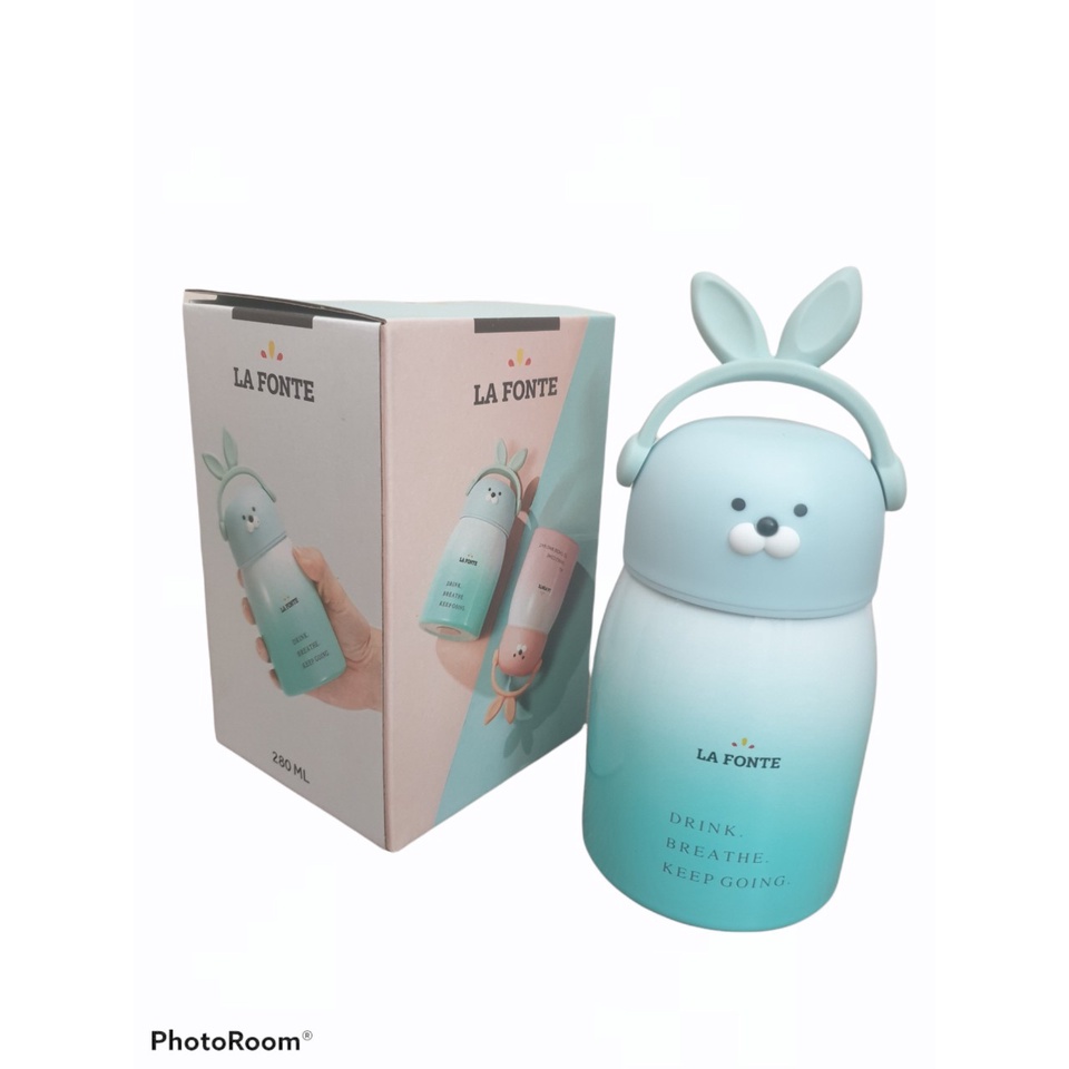 Bình Giữ Nhiệt Em Bé 2 Lớp La Fonte Màu Hồng 280ml