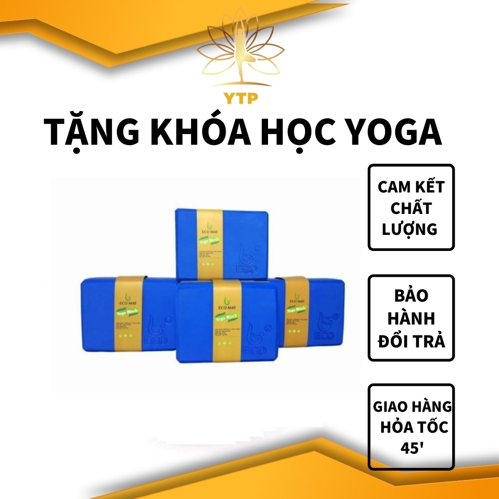 Block Yoga | Gạch Yoga Cao Cấp L1GACH400G DÀY 10CM, KHÔNG XẸP LÚN, 2 MÀU PHỐI ĐẸP GKK