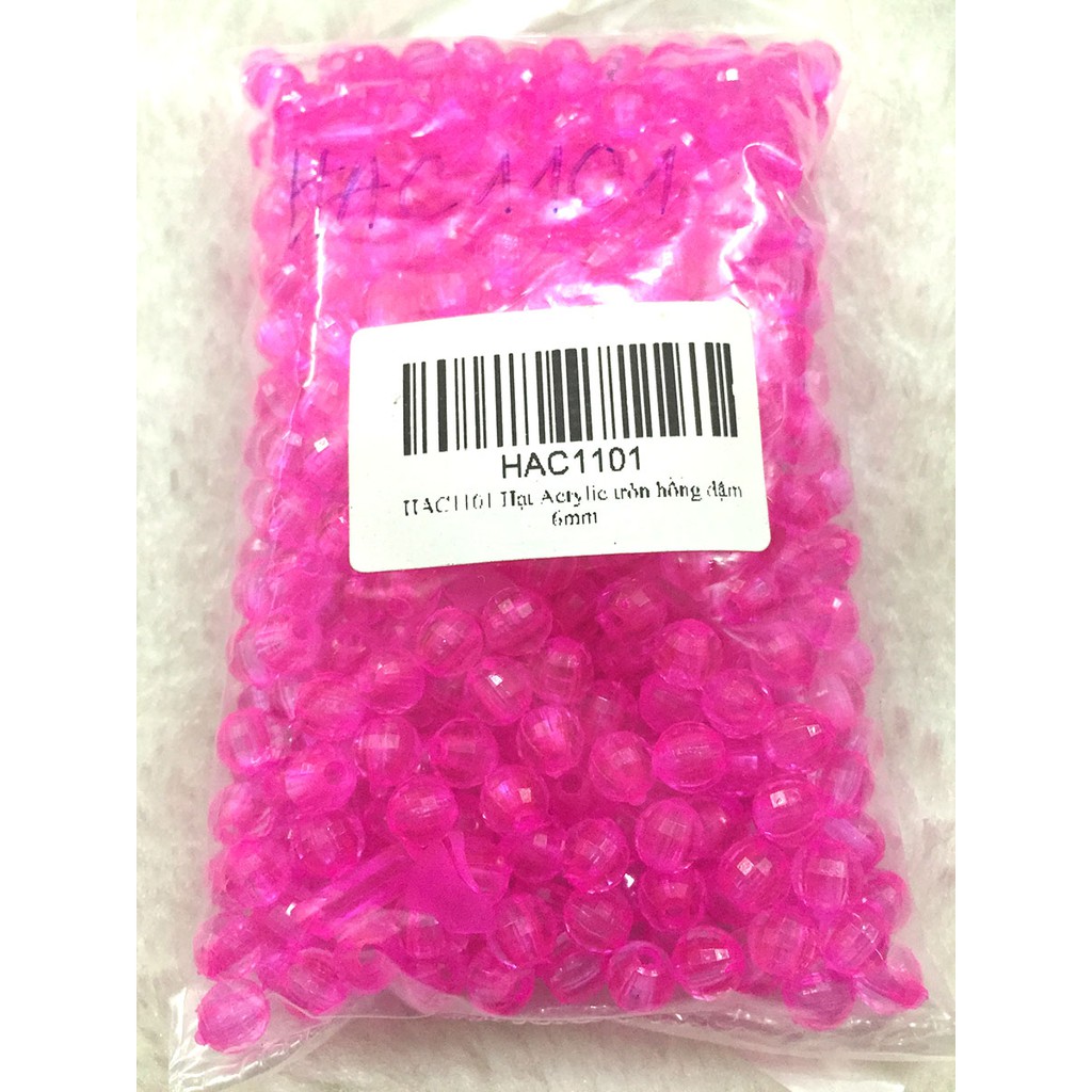 N2 - Hạt Acrylic tròn cắt cạnh (giả đá), 50g/bịch. (Qúy khách vui lòng xem kĩ mô tả để chọn màu và size)