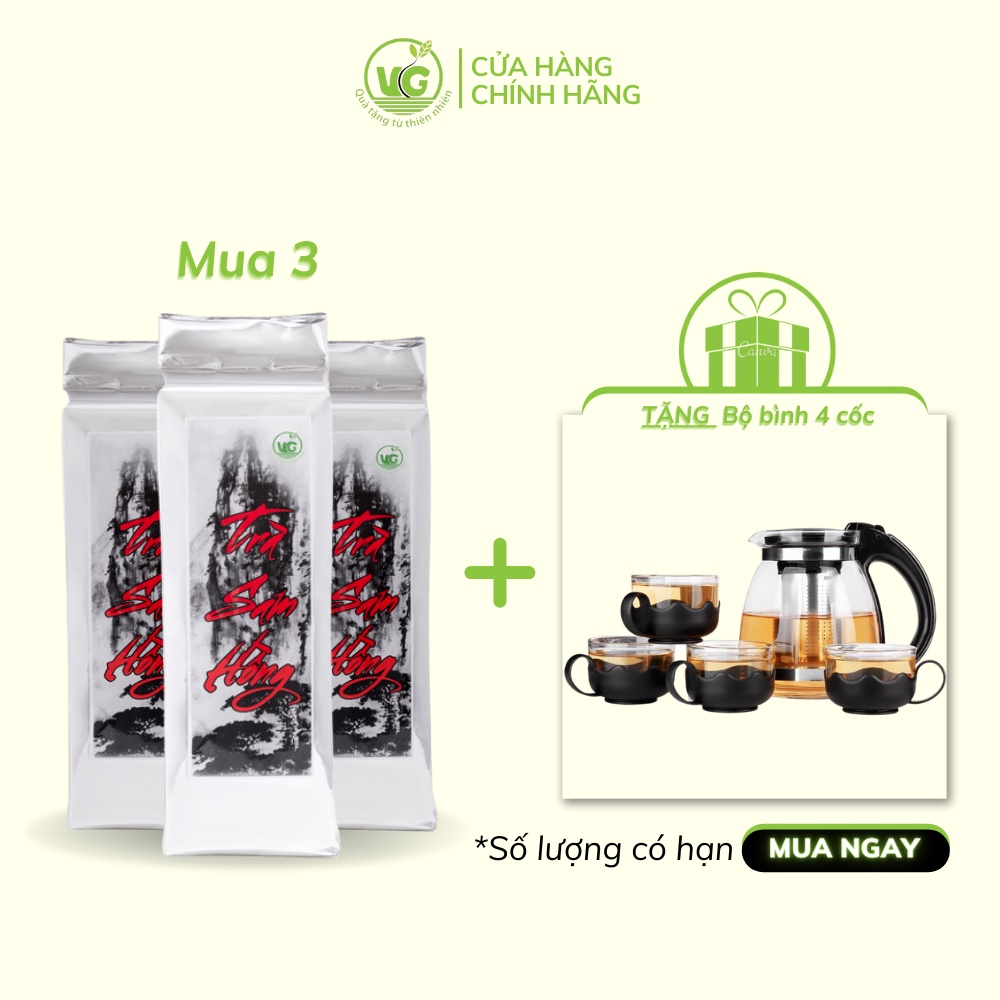 Trà Sâm Hồng [COMBO 3  tặng QUÀ] Trà Thảo Mộc Thảo Dược Thanh Nhiệt Giải Độc Gan Mát Gan An Thần Dễ Ngủ