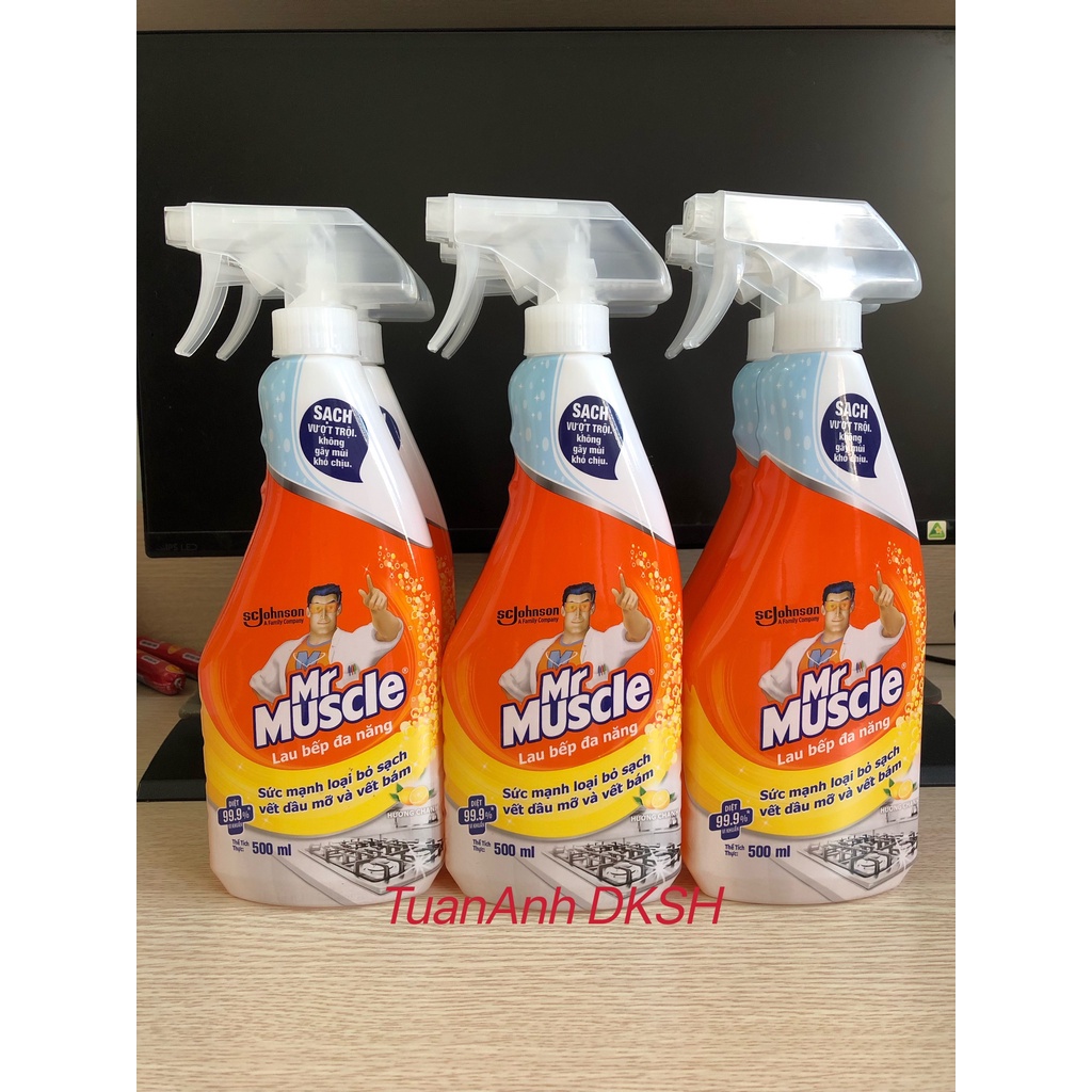 Nước Lau Bếp Đa Năng Mr Muscle hương cam chanh (500ml) - Hàng chính hãng DKSH Việt Nam.