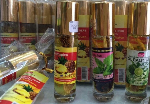 Dầu lăn Thảo Dược: Hương Sả, Chanh, Thơm, Bạc Hà