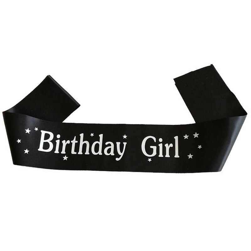 Băng đeo vai hình ngôi sao màu vàng hồng lấp lánh dùng trang trí tiệc sinh nhật