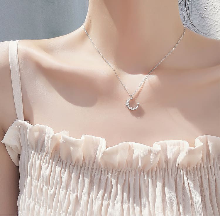 [Mã FAJGT8 giảm 15% đơn 99K] Dây chuyền vòng cổ 💋Freeship Hoàn xu bạc nữ s925 trăng khuyết | BigBuy360 - bigbuy360.vn