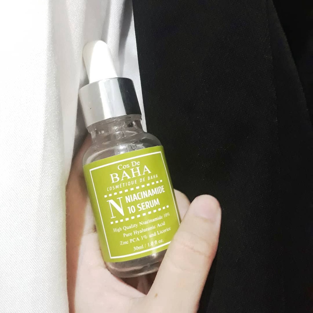 Serum Cos De Baha Niacinamide 10% + Zinc 1% Dưỡng Sáng Da, Se Lỗ Chân Lông