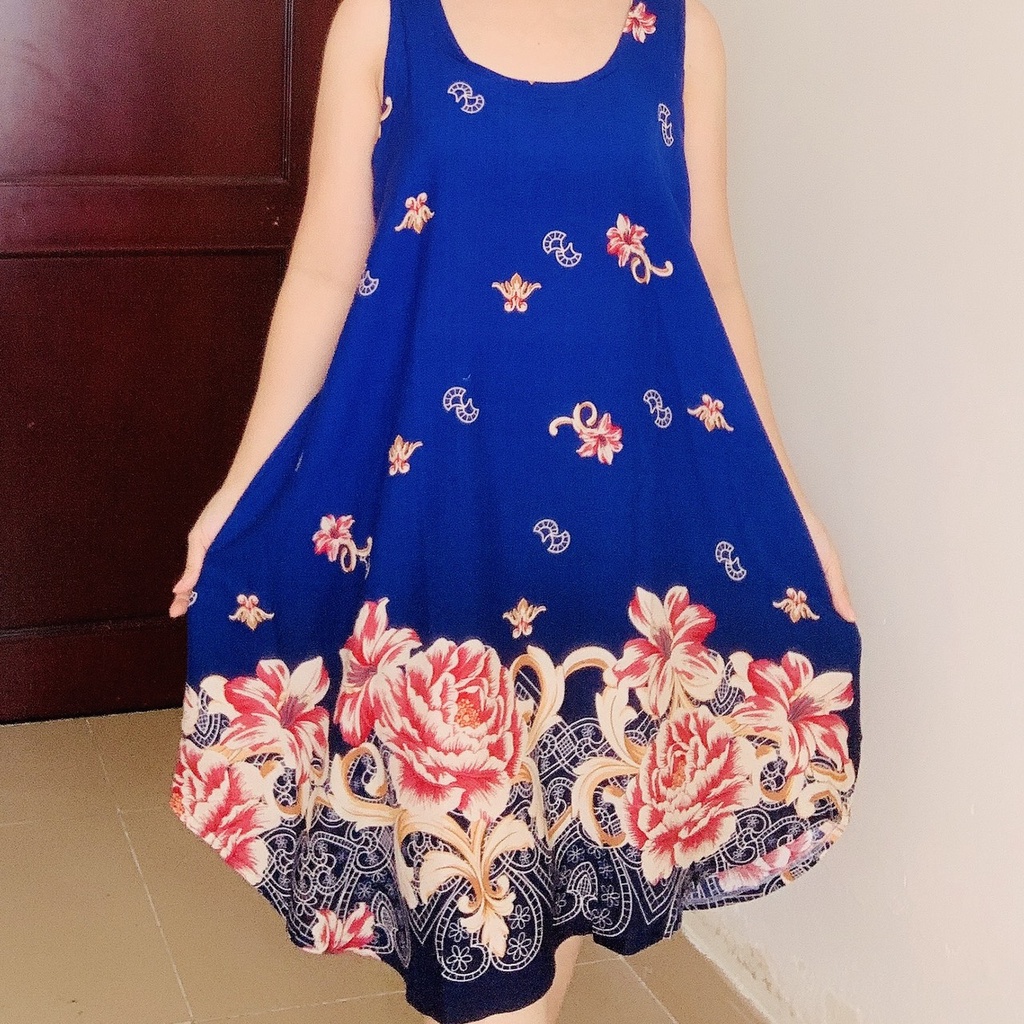 Đầm tole mặc nhà hoa văn họa tiết. Chọn mẫu 65-75kg