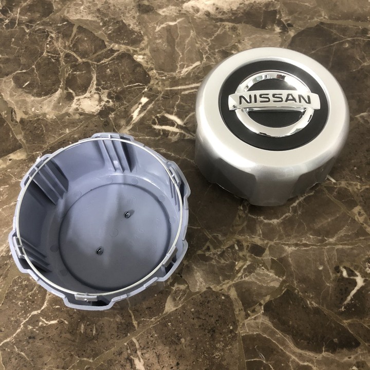 Logo chụp mâm, ốp lazang bánh xe ô tô Nissan, đường kính chân cài 12cm, cao 5cm, chất liệu nhựa ABS