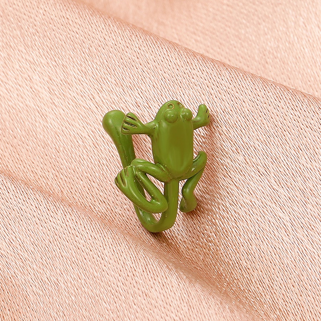 Khuyên Mũi Giả Hình Chữ U Đính Đá Zircon Họa Tiết Ếch Hoạt Hình Sáng Bóng Cho Tiệc Tùng