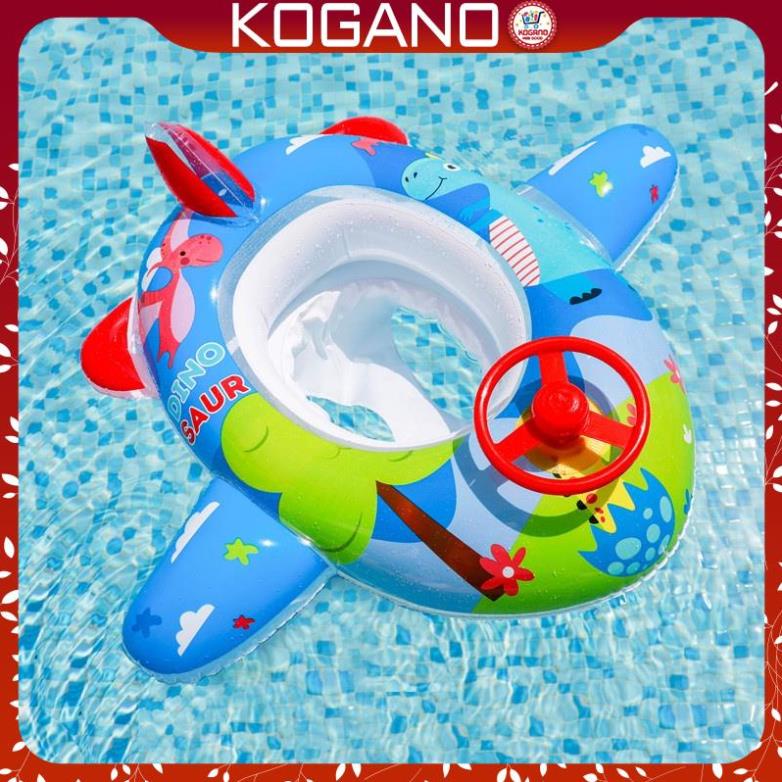 Phao bơi cho bé KOGANO phao bơi chống lật có xỏ chân họa tiết máy bay dễ thương cho trẻ em SS-001400