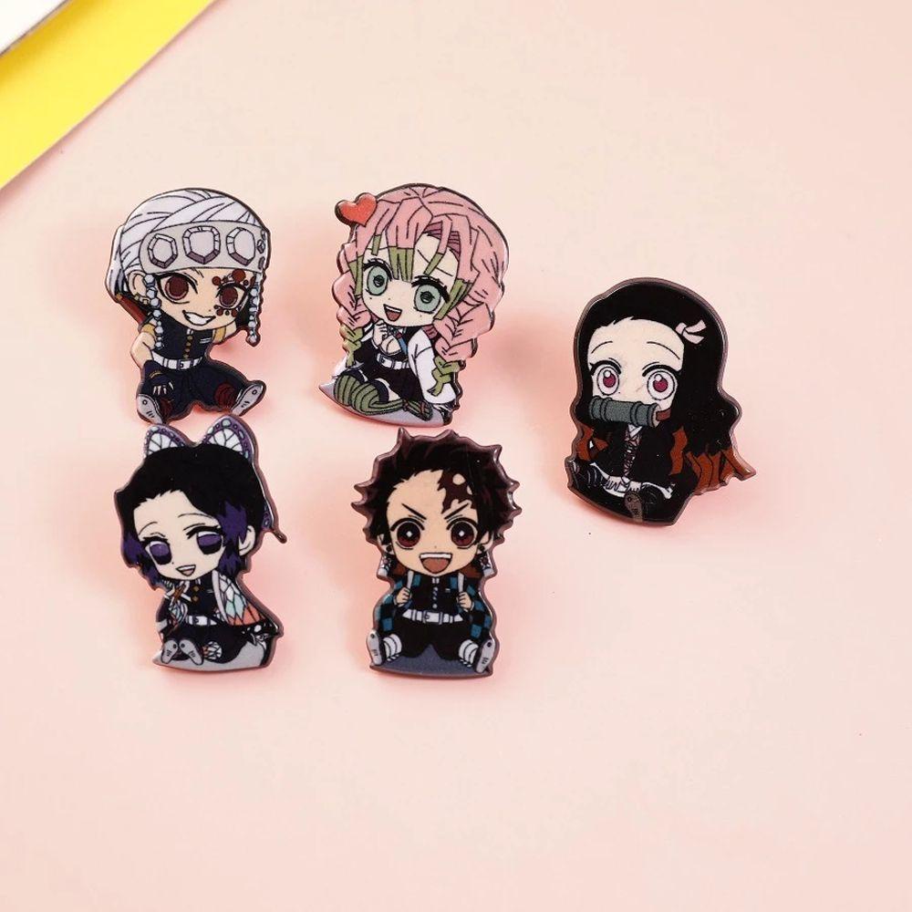 CLEOES Huy Hiệu Trang Trí Ba Lô / Nón Hóa Trang Nhân Vật Anime Demon Slayer DIY