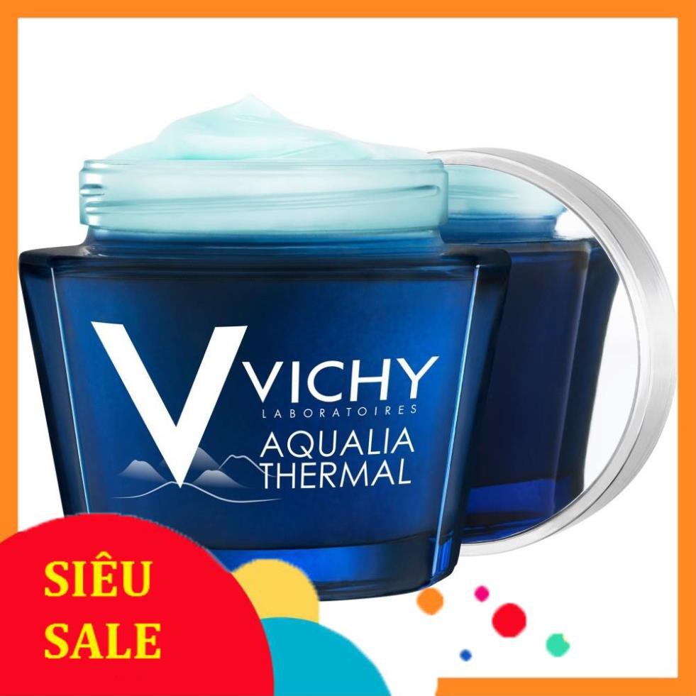 FreeShip Giá Sốc -  Mặt nạ ngủ dưỡng ẩm giúp làm sáng da Vichy Aqualia Thermal Night Spa 75ml