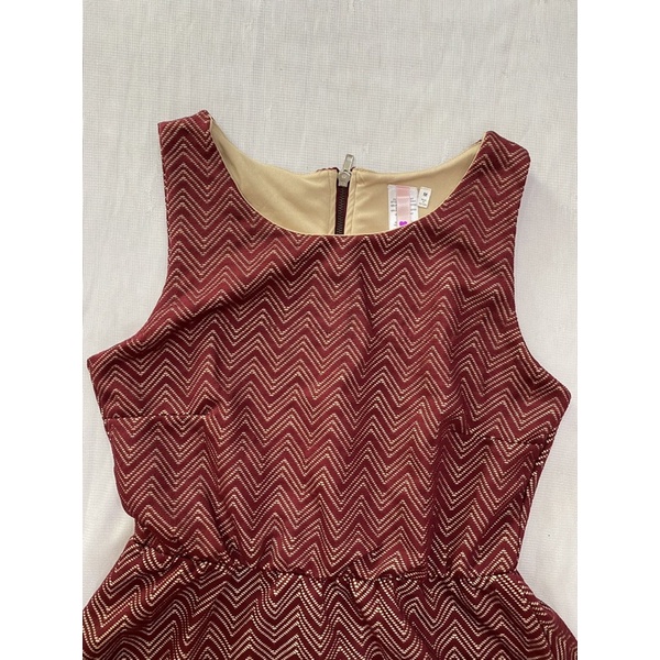 Đầm sát nách thun ren kẻ zic zac  - Thanh lý vnxk