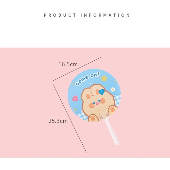 Quạt Cầm Tay Hoạ Tiết Dễ Thương