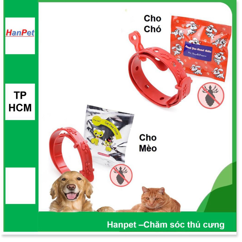 LN HP - Vòng chống rận Hanpet 19k chống ve bọ chét hiệu quả 4 tháng cho chó mèo thú cưng vòng đeo cổ chống ve rận
