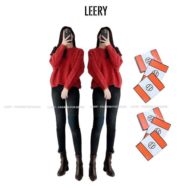 Quần jean nữ LEERY lưng cao, quần tregging chất jean mềm cao cấp dáng skinny nâng mông JEA-01 | BigBuy360 - bigbuy360.vn
