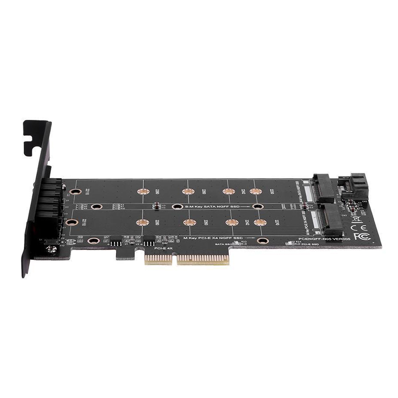 Thẻ Chuyển Đổi Pci-E 4x Sang Ngff Pcie Ssd B-Key + M-Key M.2 Ngff + Nvme Dual Giao Diện | BigBuy360 - bigbuy360.vn